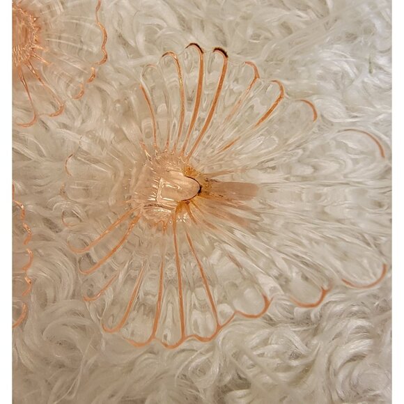 Antique 1930's Depression Glass Footed Bowl, Pink - Picture 14 of 14